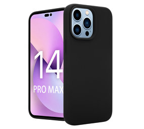 Coverzs Coque Luxe Liquid Silicone iPhone 14 Pro Max (noir)