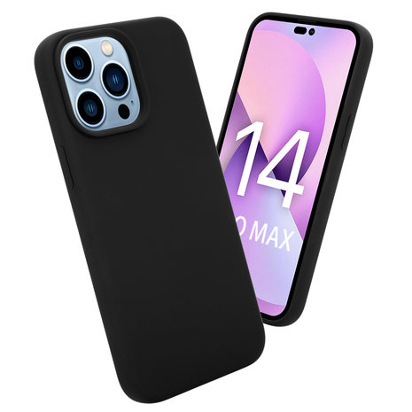 Coverzs Coverzs Coque Luxe Liquid Silicone iPhone 14 Pro Max (noir)