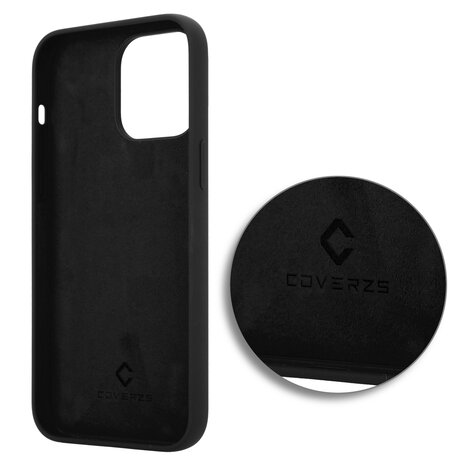 Coverzs Coverzs Coque Luxe Liquid Silicone iPhone 14 Pro Max (noir)