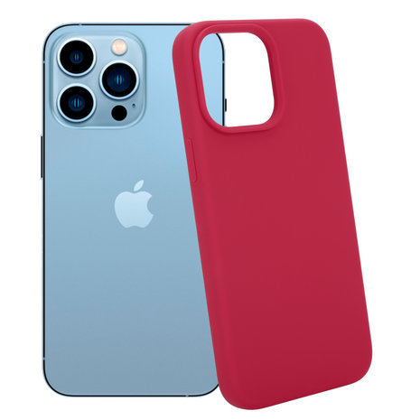 Coverzs Coverzs Coque Luxe Liquid Silicone iPhone 14 Pro Max (rouge)