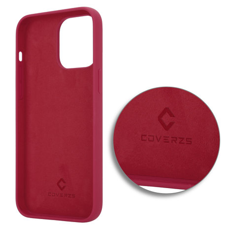 Coverzs Coverzs Coque Luxe Liquid Silicone iPhone 14 Pro Max (rouge)