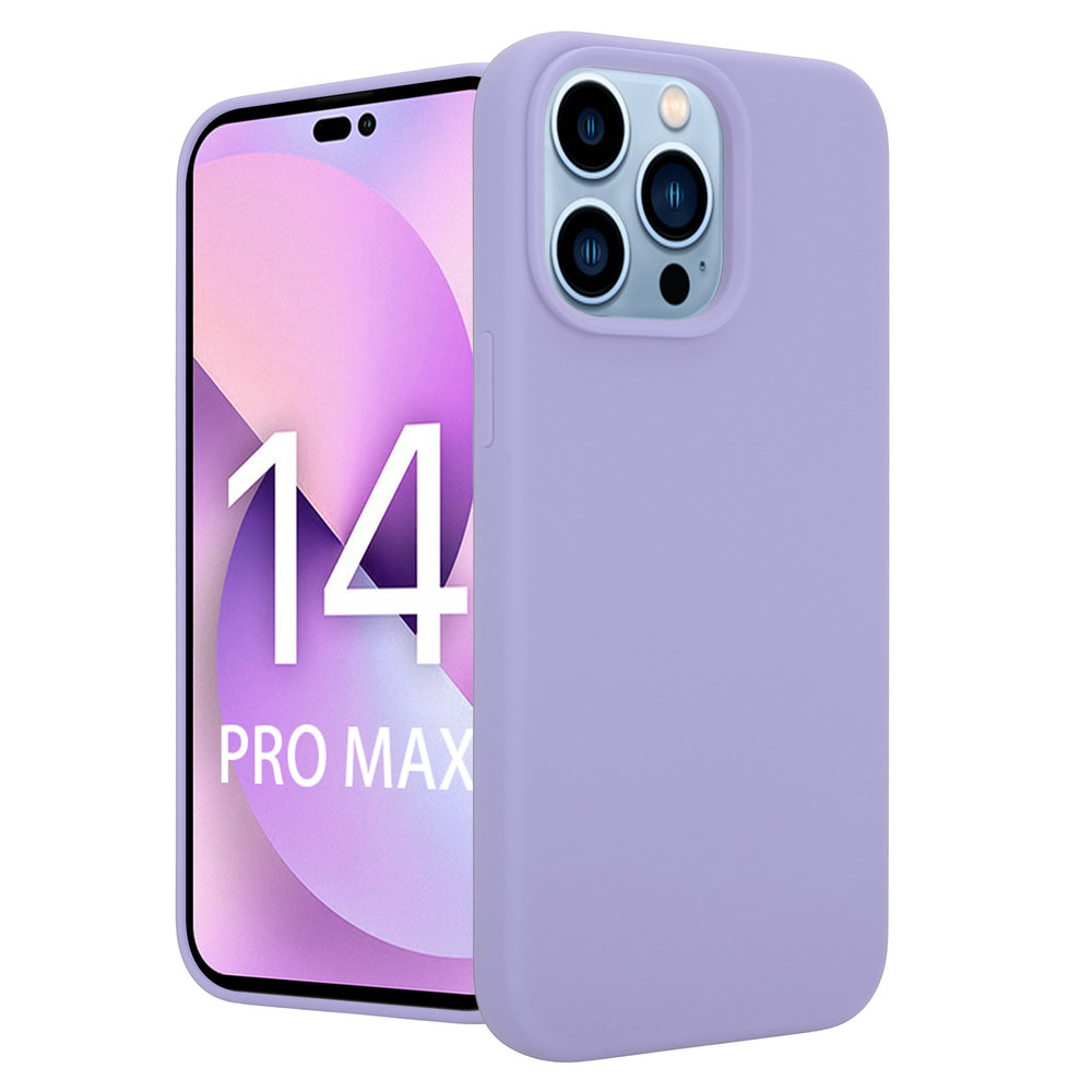 Coverzs Coverzs Coque Luxe Liquid Silicone iPhone 14 Pro Max (violet)