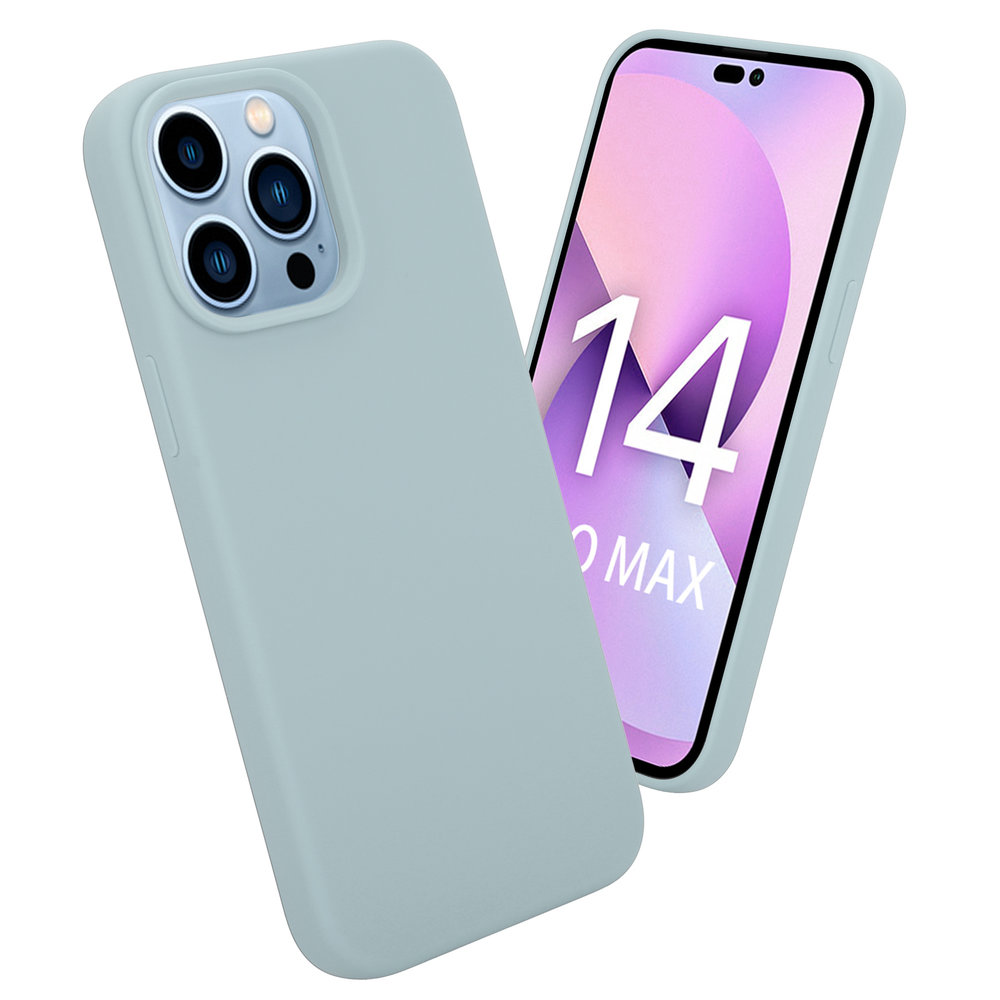 Coverzs Coverzs Coque Luxe Liquid Silicone iPhone 14 Pro Max (gris bleu) Coverzs Coverzs Coque Luxe Liquid Silicone iPhone 14 Pro Max (gris bleu)