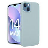 Coverzs Coque Luxe Liquid Silicone iPhone 14 Plus (gris bleu)