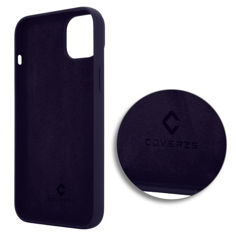 Coverzs Coverzs Coque Luxe Liquid Silicone iPhone 14 Plus (bleu marine)
