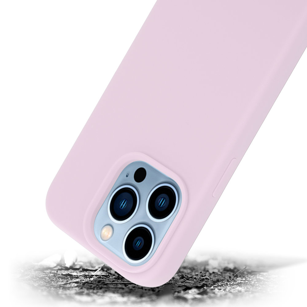 Coverzs Coverzs Coque Luxe Liquid Silicone iPhone 14 Pro (rose)