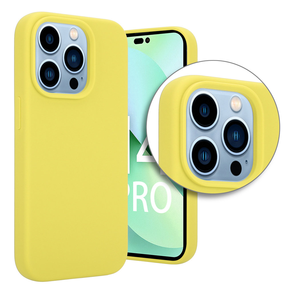 Coverzs Coverzs Coque Luxe Liquid Silicone iPhone 14 Pro (jaune) Coverzs Coverzs Coque Luxe Liquid Silicone iPhone 14 Pro (jaune)