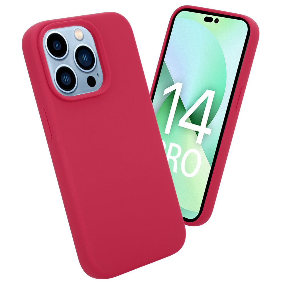 Coverzs Coverzs Coque Luxe Liquid Silicone iPhone 14 Pro (rouge)