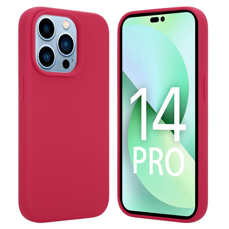 Coverzs Coverzs Coque Luxe Liquid Silicone iPhone 14 Pro (rouge)