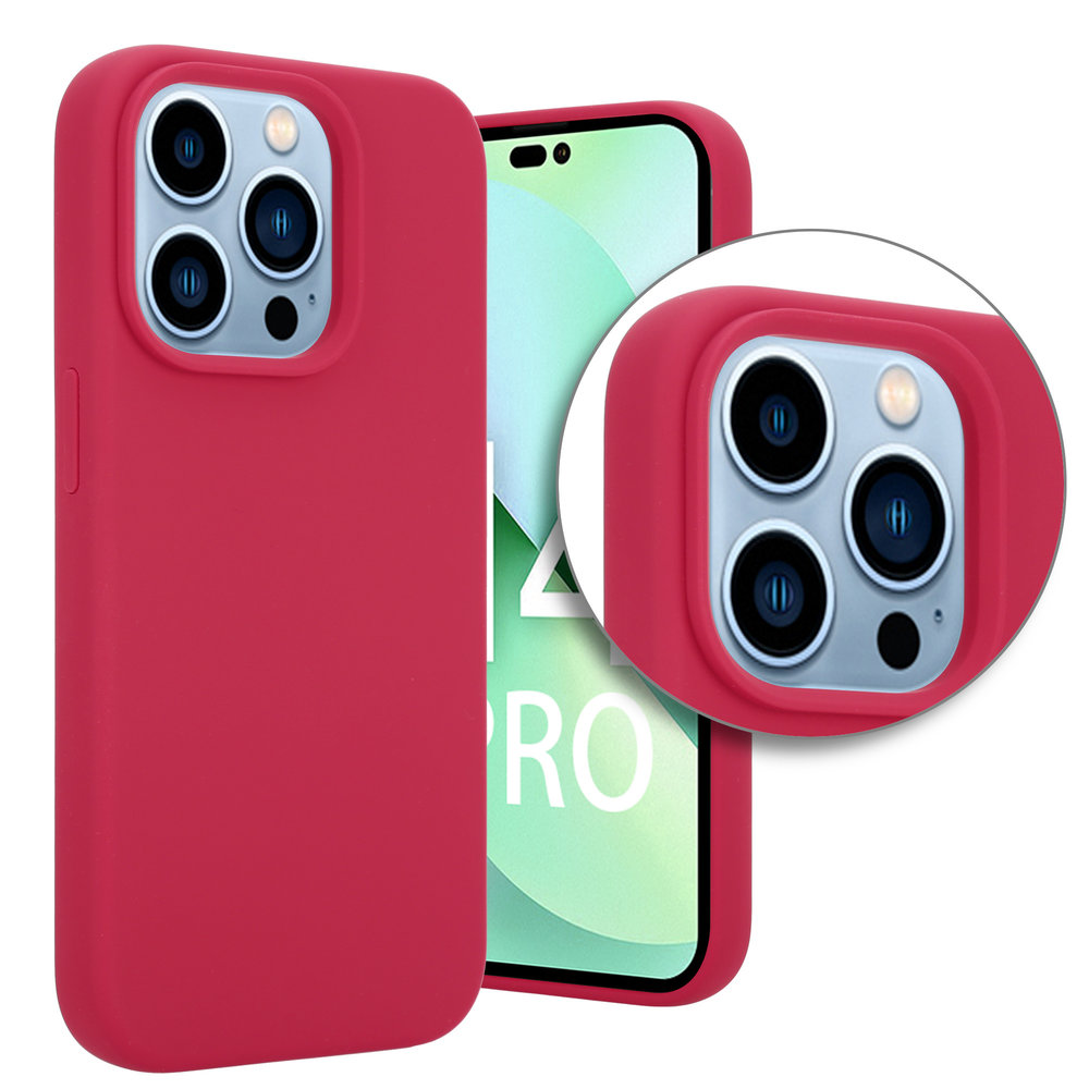 Coverzs Coverzs Coque Luxe Liquid Silicone iPhone 14 Pro (rouge)