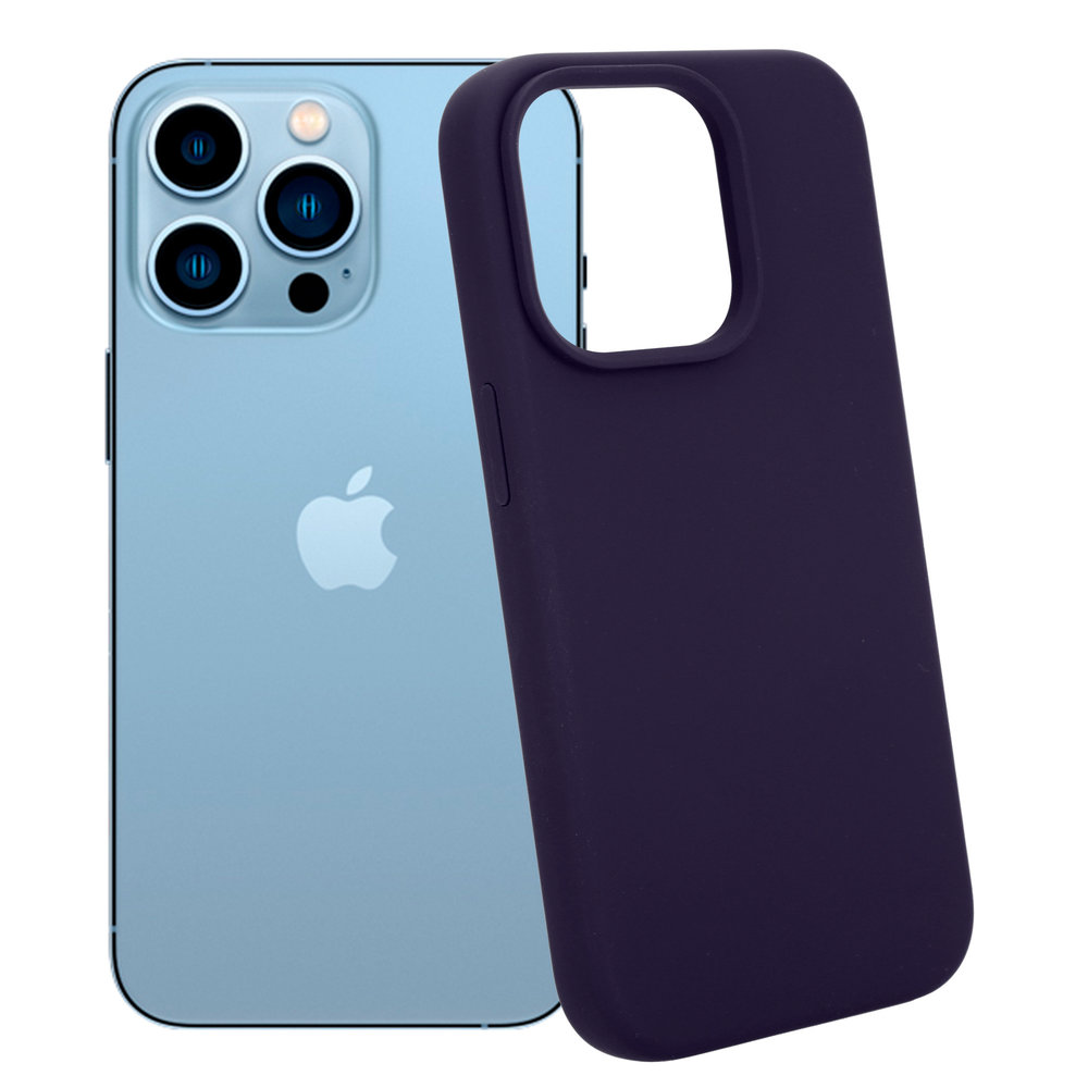 Coverzs Coverzs Coque Luxe Liquid Silicone iPhone 14 Pro (bleu marine)