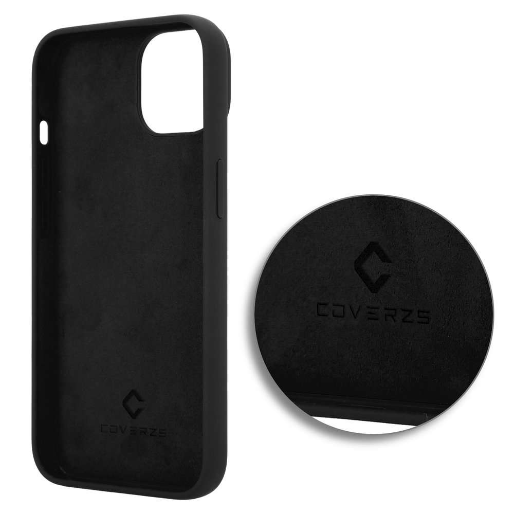 Coverzs Coverzs Coque Luxe Liquid Silicone iPhone 14 (noir)