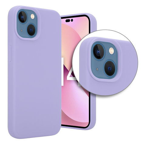 Coverzs Coverzs Coque Luxe Liquid Silicone iPhone 14 (violet)