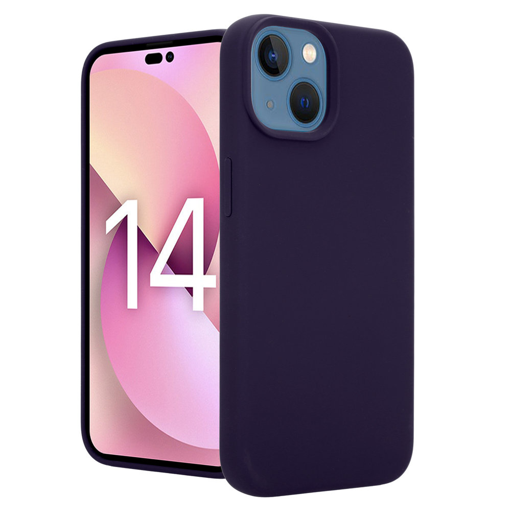 Coverzs Coverzs Coque Luxe Liquid Silicone iPhone 14 (bleu marine)