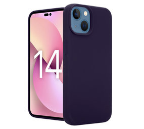 Coverzs Coque Luxe Liquid Silicone iPhone 14 (bleu marine)