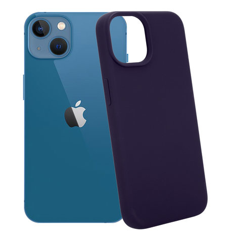 Coverzs Coverzs Coque Luxe Liquid Silicone iPhone 14 (bleu marine)