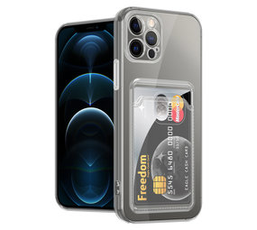 Ceezs Coque porte-cartes iPhone 12 Pro (transparente)