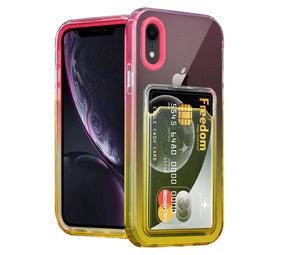 ShieldCase Coque iPhone Xr porte-cartes coloré (rose/jaune) ShieldCase Coque iPhone Xr porte-cartes coloré (rose/jaune)