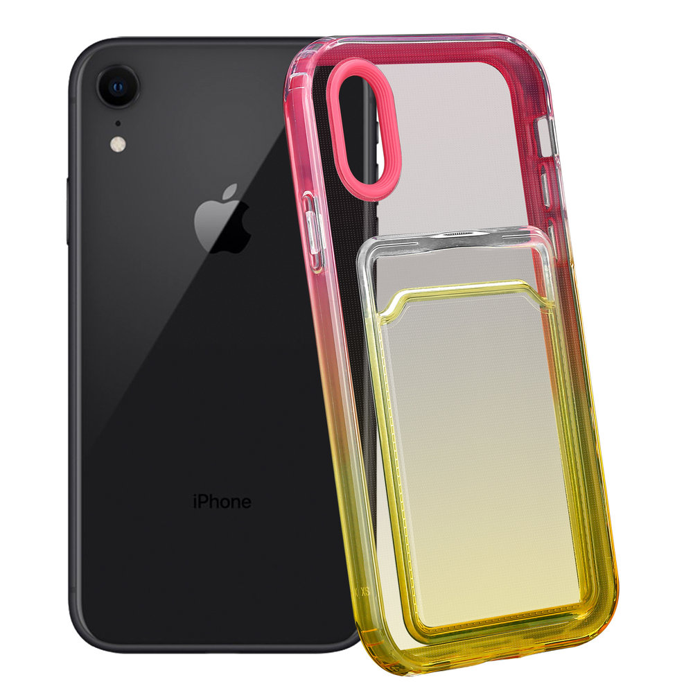 ShieldCase ShieldCase Coque iPhone Xr porte-cartes coloré (rose/jaune) ShieldCase ShieldCase Coque iPhone Xr porte-cartes coloré (rose/jaune)