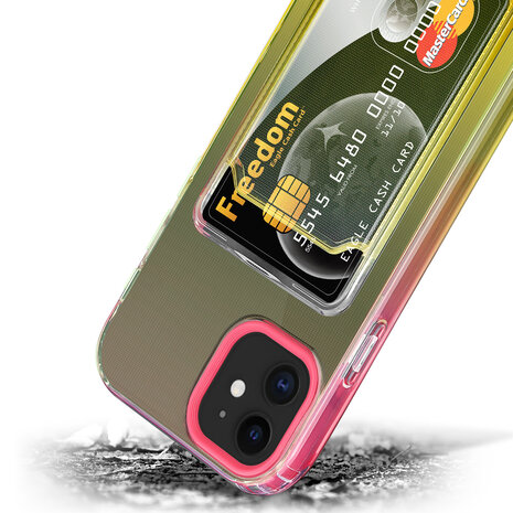 ShieldCase ShieldCase Coque iPhone 11 porte-cartes coloré (rose/jaune) ShieldCase ShieldCase Coque iPhone 11 porte-cartes coloré (rose/jaune)