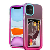 ShieldCase Coque iPhone 11 porte-cartes colorée (turquoise/rose)