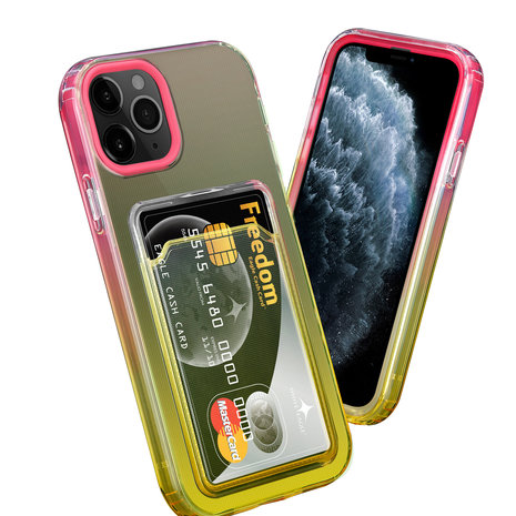 ShieldCase ShieldCase Coque iPhone 11 Pro porte-cartes coloré (rose/jaune) ShieldCase ShieldCase Coque iPhone 11 Pro porte-cartes coloré (rose/jaune)