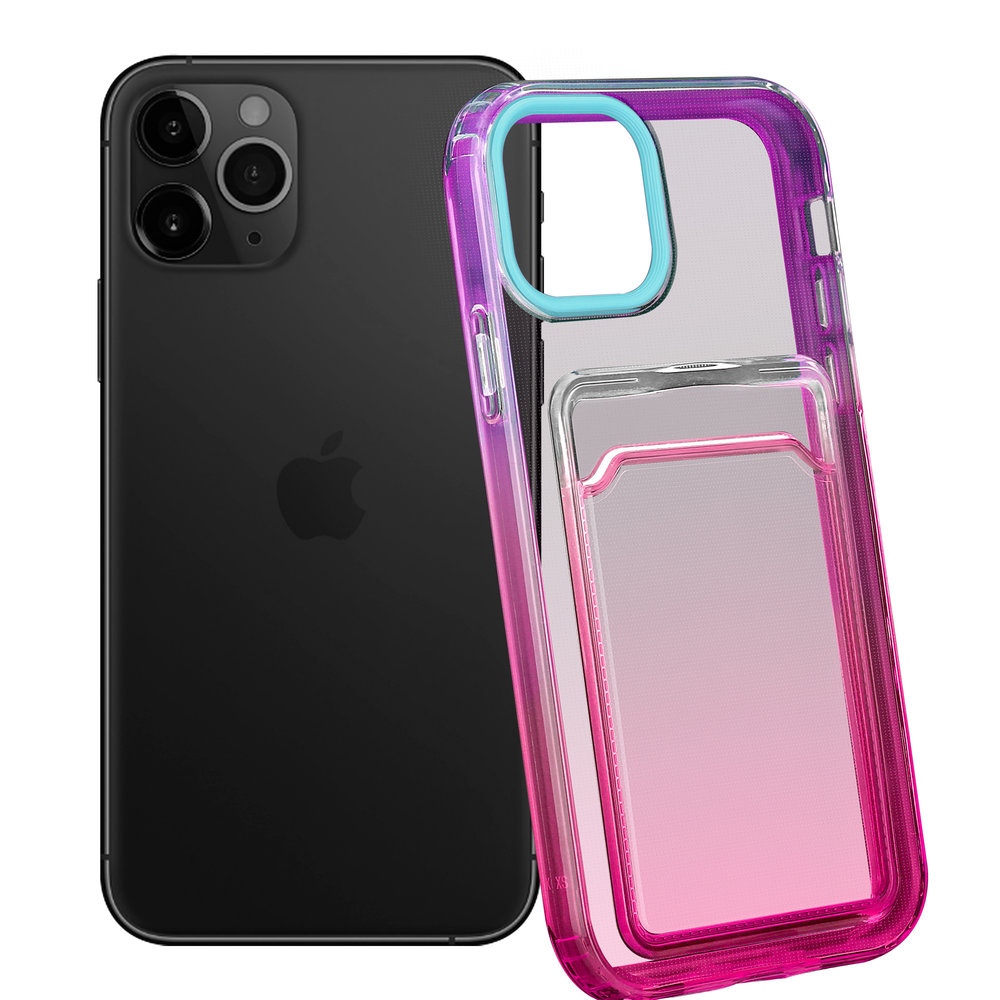 ShieldCase ShieldCase Coque iPhone 11 Pro porte-cartes colorée (turquoise/rose) ShieldCase ShieldCase Coque iPhone 11 Pro porte-cartes colorée (turquoise/rose)