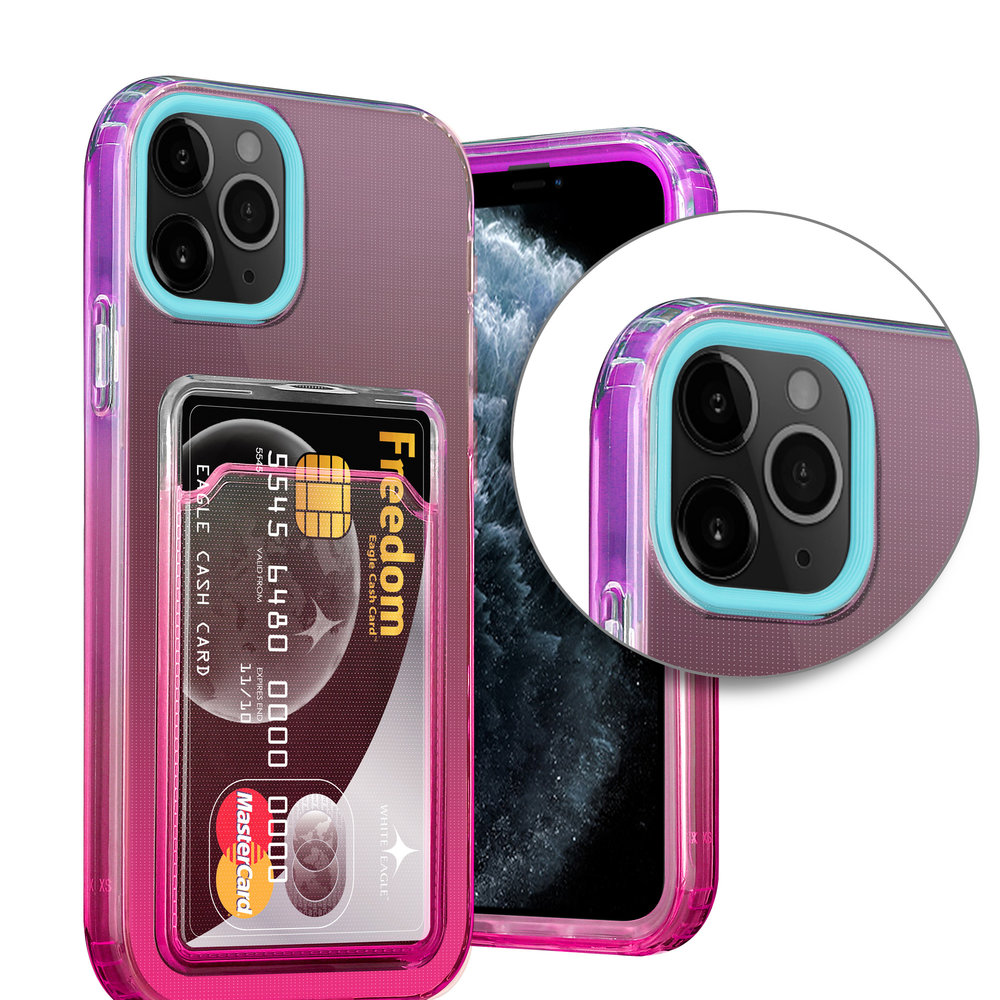 ShieldCase ShieldCase Coque iPhone 11 Pro porte-cartes colorée (turquoise/rose) ShieldCase ShieldCase Coque iPhone 11 Pro porte-cartes colorée (turquoise/rose)