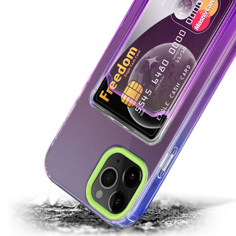 ShieldCase ShieldCase Coque iPhone 11 Pro porte-cartes coloré (vert/violet) ShieldCase ShieldCase Coque iPhone 11 Pro porte-cartes coloré (vert/violet)
