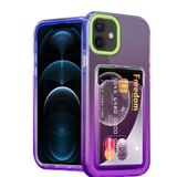 ShieldCase Coque iPhone 12 porte-cartes coloré (vert/violet) ShieldCase Coque iPhone 12 porte-cartes coloré (vert/violet)