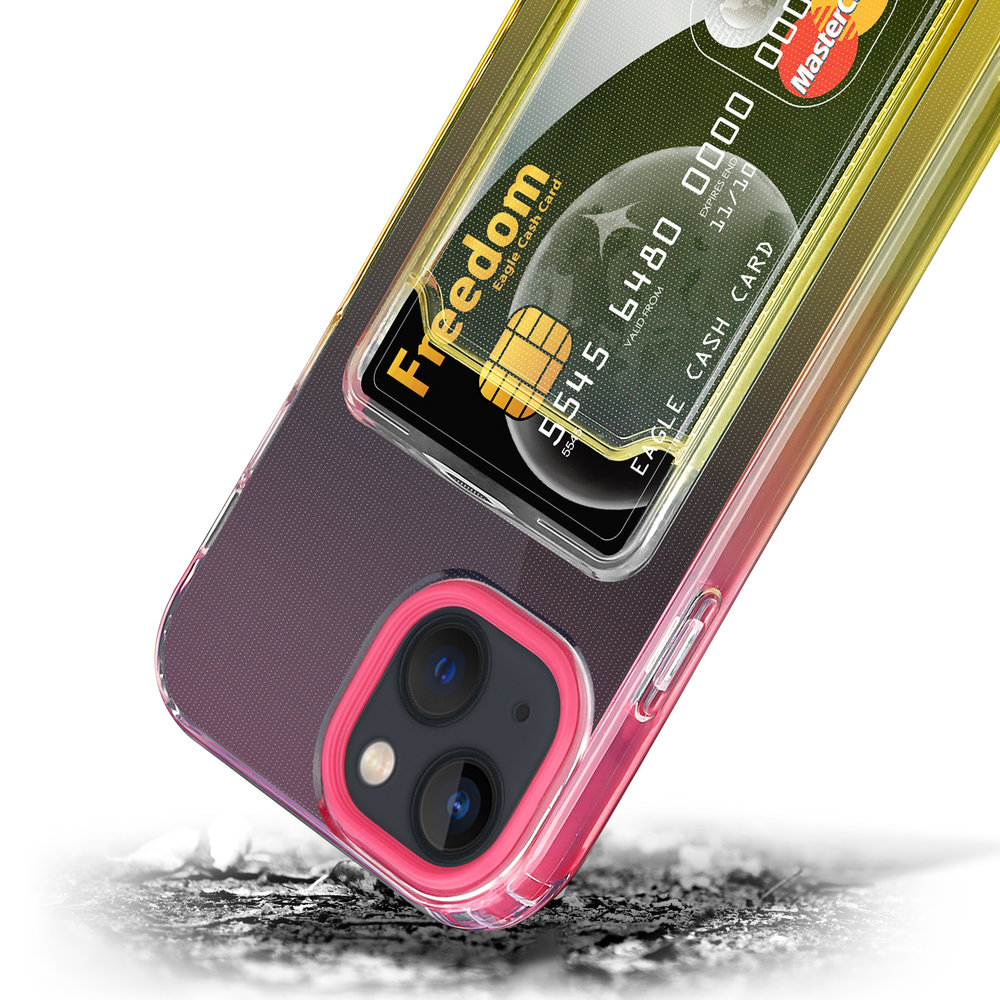 ShieldCase ShieldCase Coque iPhone 13 porte-cartes coloré (rose/jaune) ShieldCase ShieldCase Coque iPhone 13 porte-cartes coloré (rose/jaune)