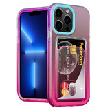 ShieldCase Coque iPhone 13 Pro porte-cartes colorée (turquoise/rose) ShieldCase Coque iPhone 13 Pro porte-cartes colorée (turquoise/rose)