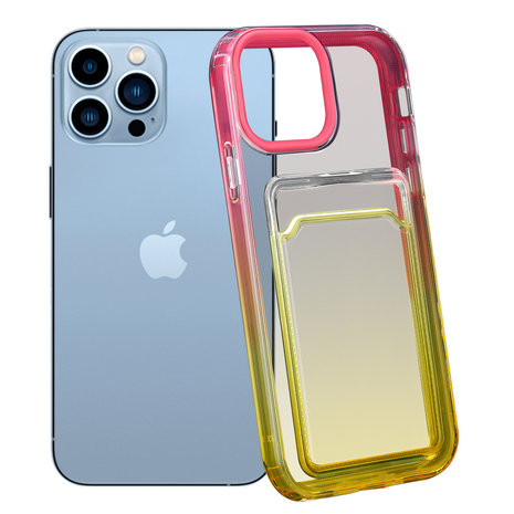 ShieldCase ShieldCase Coque iPhone 13 Pro Max porte-cartes coloré (rose/jaune) ShieldCase ShieldCase Coque iPhone 13 Pro Max porte-cartes coloré (rose/jaune)