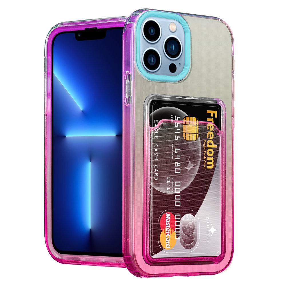 ShieldCase ShieldCase Coque iPhone 13 Pro Max porte-cartes colorée (turquoise/rose) ShieldCase ShieldCase Coque iPhone 13 Pro Max porte-cartes colorée (turquoise/rose)
