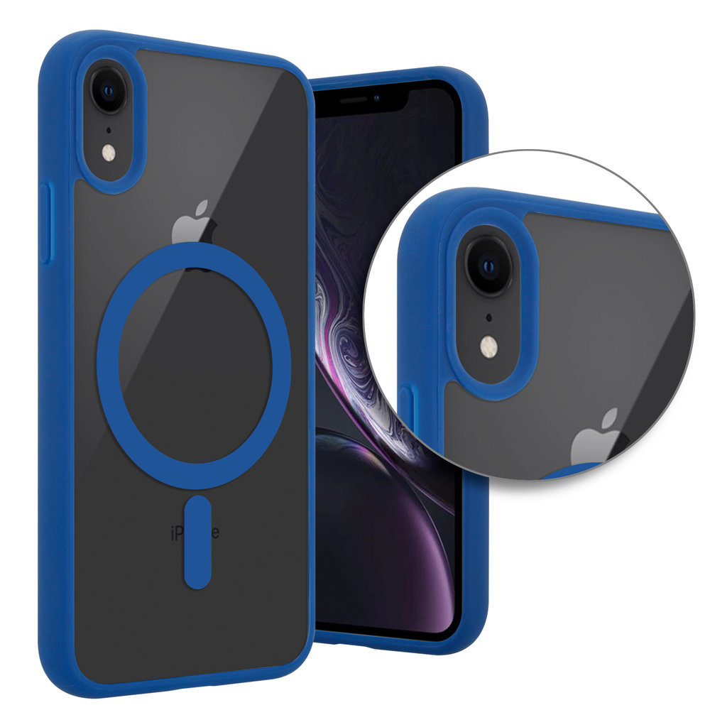 ShieldCase ShieldCase Coque Transparente iPhone XR Magsafe avec bords colorés (bleu) ShieldCase ShieldCase Coque Transparente iPhone XR Magsafe avec bords colorés (bleu)