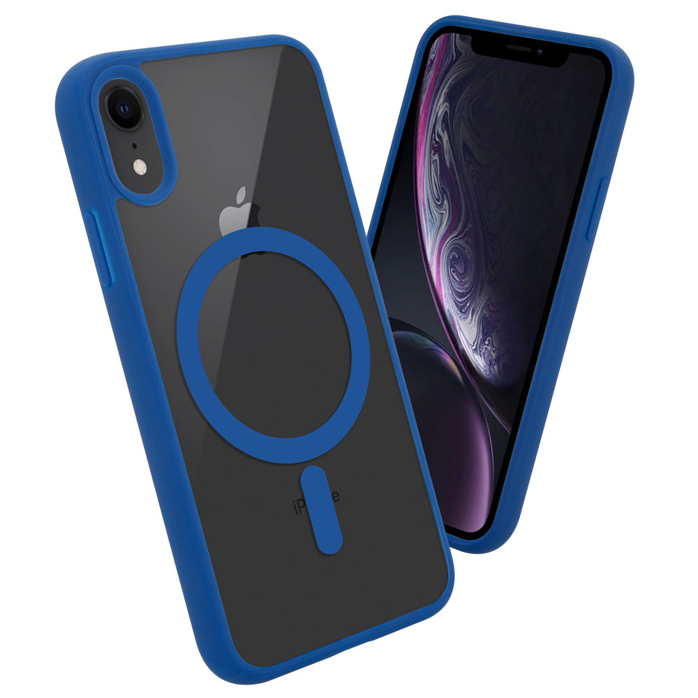 ShieldCase ShieldCase Coque Transparente iPhone XR Magsafe avec bords colorés (bleu) ShieldCase ShieldCase Coque Transparente iPhone XR Magsafe avec bords colorés (bleu)