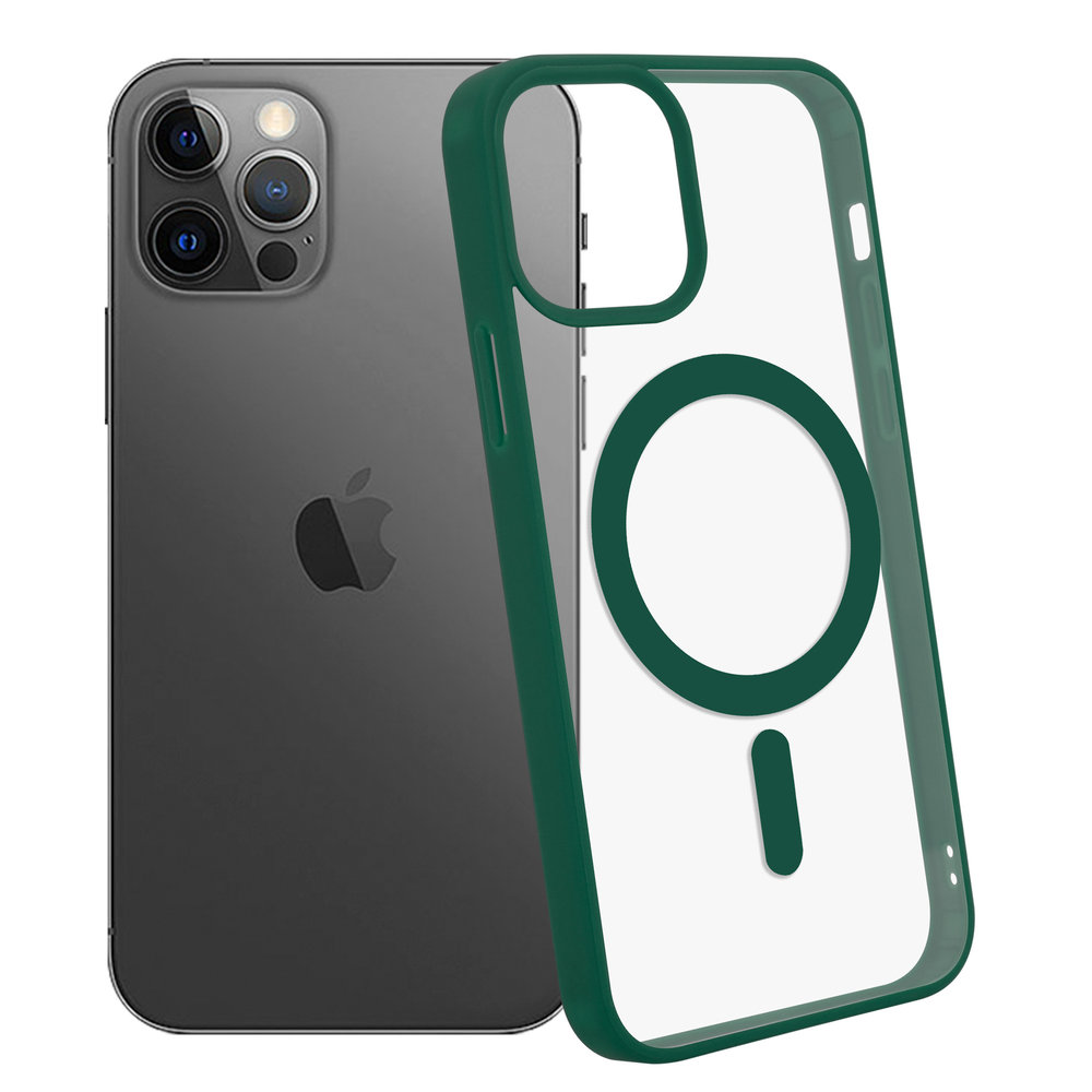 ShieldCase ShieldCase Coque Transparente iPhone 12 Pro Max Magsafe avec bords colorés (vert) ShieldCase ShieldCase Coque Transparente iPhone 12 Pro Max Magsafe avec bords colorés (vert)