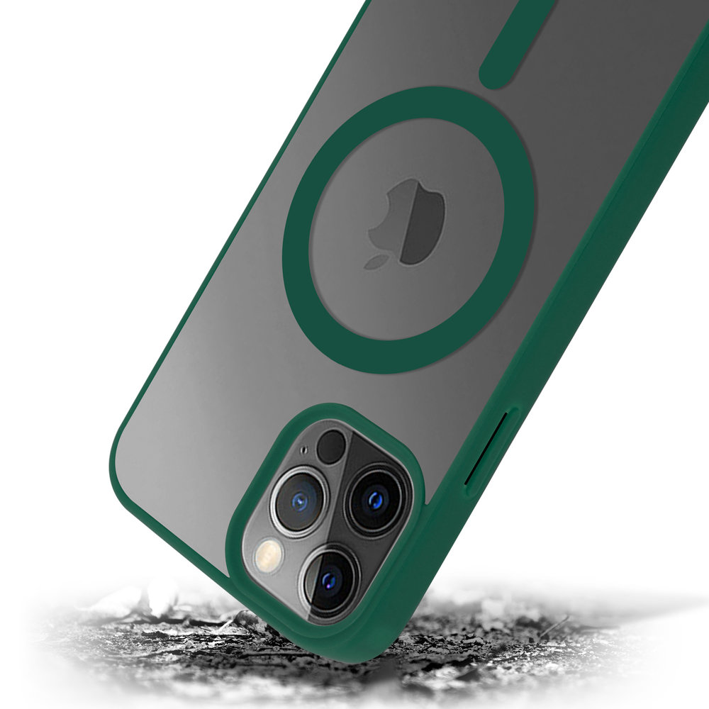 ShieldCase ShieldCase Coque Transparente iPhone 12 Pro Max Magsafe avec bords colorés (vert) ShieldCase ShieldCase Coque Transparente iPhone 12 Pro Max Magsafe avec bords colorés (vert)