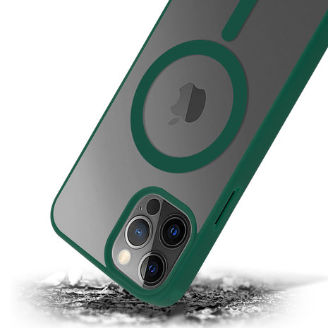 ShieldCase ShieldCase Coque Transparente iPhone 12 Pro Max Magsafe avec bords colorés (vert) ShieldCase ShieldCase Coque Transparente iPhone 12 Pro Max Magsafe avec bords colorés (vert)