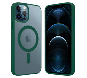 ShieldCase Coque Transparente iPhone 12 Magsafe avec bords colorés (vert) ShieldCase Coque Transparente iPhone 12 Magsafe avec bords colorés (vert)