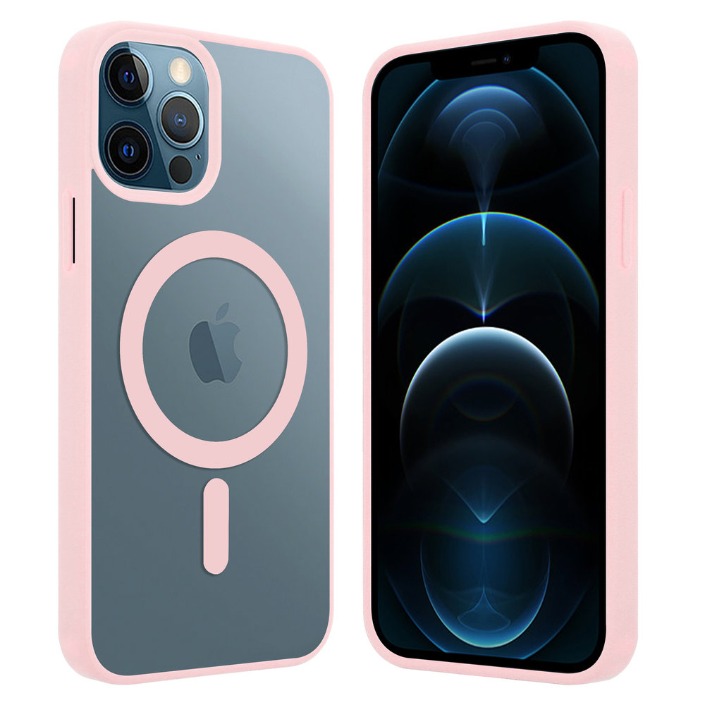 ShieldCase ShieldCase Coque Transparente iPhone 12 Magsafe avec bords colorés (rose) ShieldCase ShieldCase Coque Transparente iPhone 12 Magsafe avec bords colorés (rose)