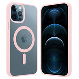 ShieldCase Coque Transparente iPhone 12 Magsafe avec bords colorés (rose) ShieldCase Coque Transparente iPhone 12 Magsafe avec bords colorés (rose)