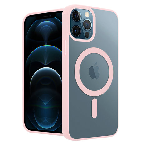 ShieldCase ShieldCase Coque Transparente iPhone 12 Magsafe avec bords colorés (rose) ShieldCase ShieldCase Coque Transparente iPhone 12 Magsafe avec bords colorés (rose)