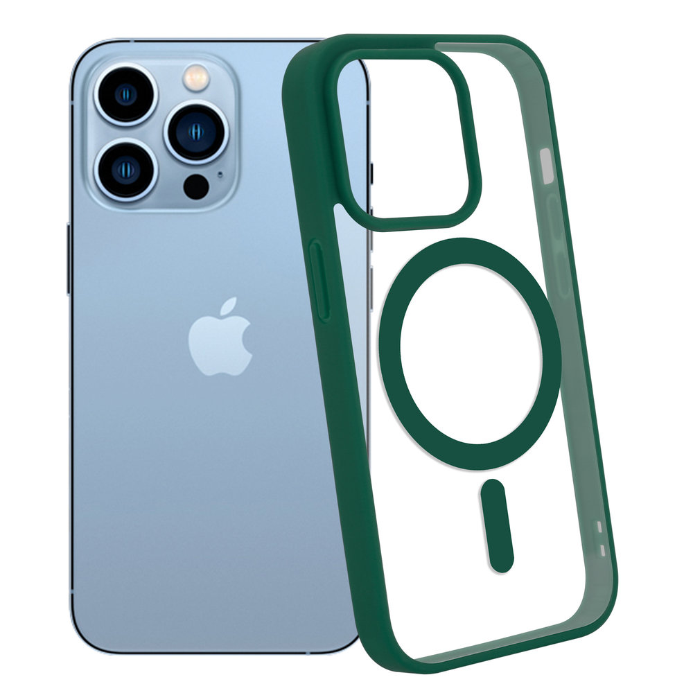 ShieldCase ShieldCase Coque Transparente iPhone 13 Pro Magsafe avec bords colorés (vert) ShieldCase ShieldCase Coque Transparente iPhone 13 Pro Magsafe avec bords colorés (vert)