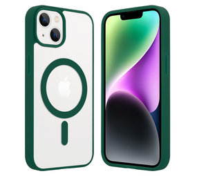 ShieldCase Coque Transparente iPhone 14 Magsafe avec bords colorés (vert) ShieldCase Coque Transparente iPhone 14 Magsafe avec bords colorés (vert)