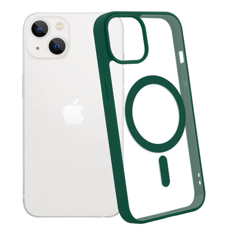 ShieldCase ShieldCase Coque Transparente iPhone 14 Magsafe avec bords colorés (vert) ShieldCase ShieldCase Coque Transparente iPhone 14 Magsafe avec bords colorés (vert)