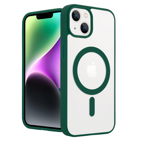 ShieldCase ShieldCase Coque Transparente iPhone 14 Magsafe avec bords colorés (vert) ShieldCase ShieldCase Coque Transparente iPhone 14 Magsafe avec bords colorés (vert)