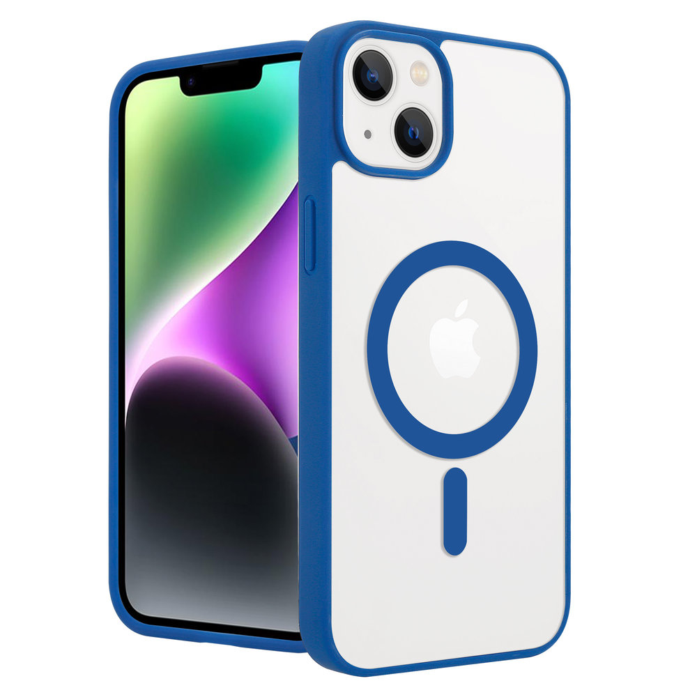 ShieldCase ShieldCase Coque Transparente iPhone 14 Plus Magsafe avec bords colorés (bleu) ShieldCase ShieldCase Coque Transparente iPhone 14 Plus Magsafe avec bords colorés (bleu)