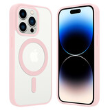 ShieldCase Coque Transparente iPhone 14 Pro Magsafe avec bords colorés (rose) ShieldCase Coque Transparente iPhone 14 Pro Magsafe avec bords colorés (rose)