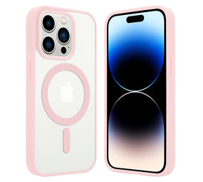 ShieldCase Coque Transparente iPhone 14 Pro Magsafe avec bords colorés (rose) ShieldCase Coque Transparente iPhone 14 Pro Magsafe avec bords colorés (rose)
